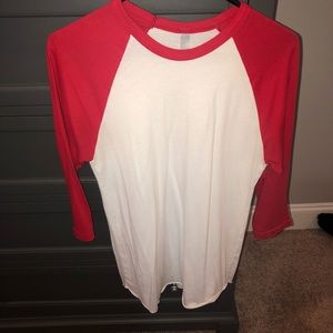 Red and White baseball T-shirt